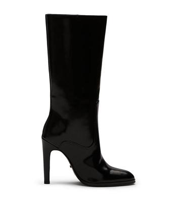 Tony Bianco Hadley Black Hi Shine 10.5cm Stiletto Boots Black | TMYWZ21822