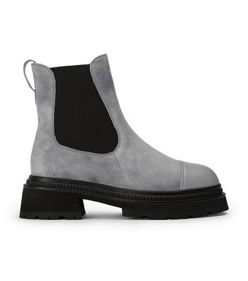 Tony Bianco Hurricane Steel Grey Suede 5.5cm Ankle Boots Grey | MYDYB38309