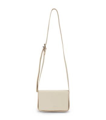 Tony Bianco Janey Vanilla Leather Shoulder Bag Accessories Light Yellow | MYNZX61748