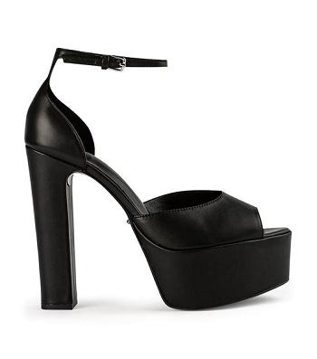 Tony Bianco Jayze Black Como 14cm Block Heels Black | MYZPD71510