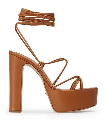 Tony Bianco Jemma Tan Como 14cm Platform Shoes Brown | MYNZX23440