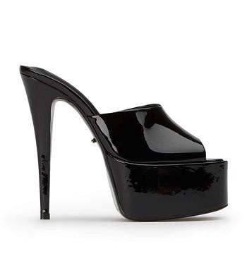 Tony Bianco Jordyn Black Patent 15cm Stiletto Heels Black | TMYWZ61839