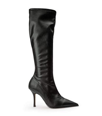 Tony Bianco Knight Black Venezia 9.5cm Heeled Boots Black | PMYQX91110