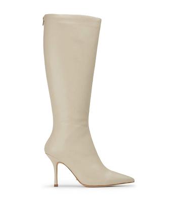 Tony Bianco Kortez Vanilla Nappa 9.5cm Heeled Boots Light Yellow | MYJBT88256