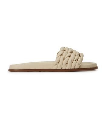 Tony Bianco Layton Vanilla Nappa Sandals Light Yellow | MMYHR97163