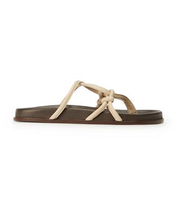 Tony Bianco Luelle Vanilla Nappa Slides Light Yellow | XMYBH94757