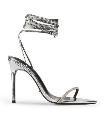 Tony Bianco Makai Silver Foil 10.5cm Stiletto Heels Silver | MMYFT98147