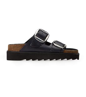 Tony Bianco Marty Black Wax Sandals Black | TMYPQ81820