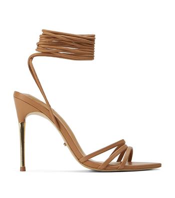 Tony Bianco Mavis Caramel Venice 10.5cm Strappy Heels Beige | MYQCS66585