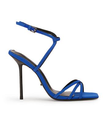 Tony Bianco Nomad Azure Crepe 10.5cm Event Heels Azure | GMYEC64975