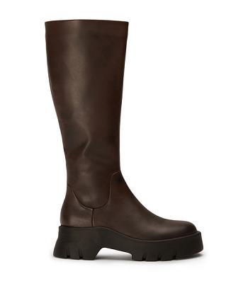 Tony Bianco Rage Choc Como 5.5cm Knee High Boots Chocolate | TMYWZ89525