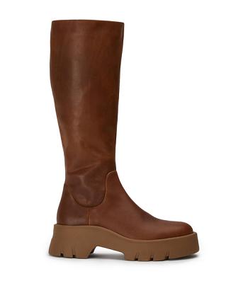 Tony Bianco Rage Cognac 5.5cm Knee High Boots Brown | ZMYNQ17553