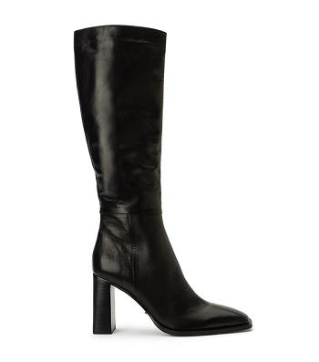 Tony Bianco Rylee Black Venice 8.5cm Heeled Boots Black | MYICD42752