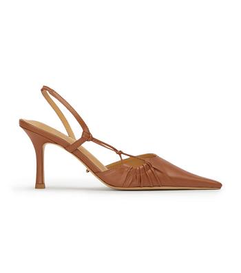 Tony Bianco Sakai Tan Capretto 8cm Court Shoes Brown | DMYVO52030