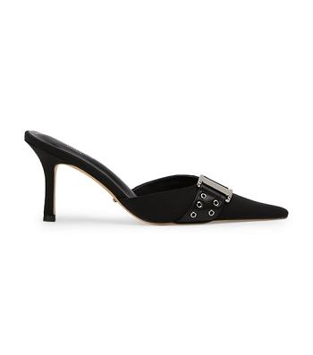 Tony Bianco Samma Black Grosgrain/Black Como 8cm Low Heels Black | MYQAV76409