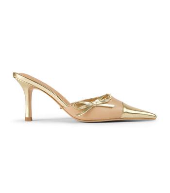 Tony Bianco Shirley Beech/Gold 8cm Event Heels Gold | AMYDF80906