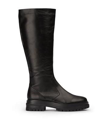 Tony Bianco Wanda Black Venice 4.5cm Combat Boots Black | MYEAH17361