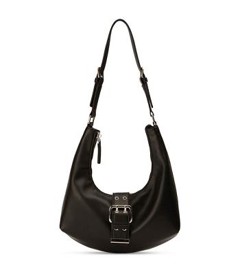 Tony Bianco Zali Black Leather Shoulder Bag Accessories Black | MYNZX73060